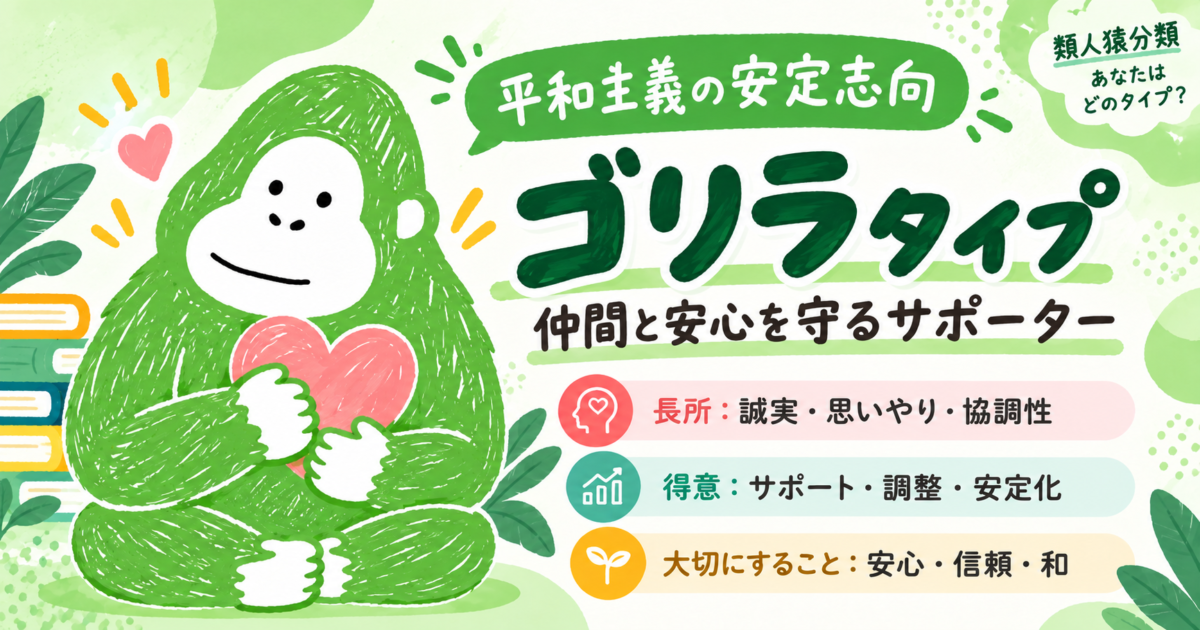 ゴリラ・タイプ｜類人猿分類